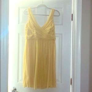 David’s bridal short mesh dress with cowl back